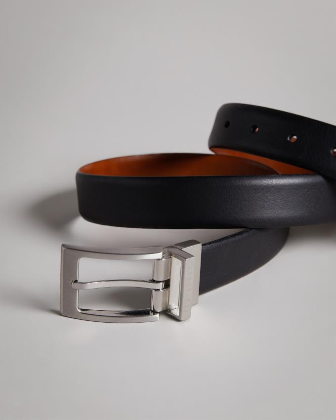 Ceinture Ted Baker Reversible Leather Noir Homme | TGZ-91497294